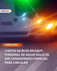 Ambulancias en los cortes de ruta en Jujuy
