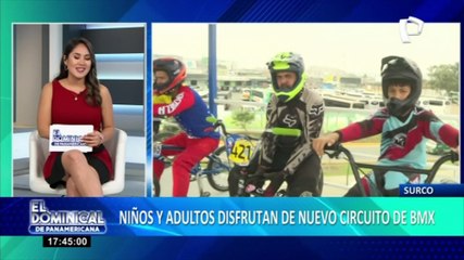 Niños y adultos disfrutan de nuevo circuito de BMX en Surco