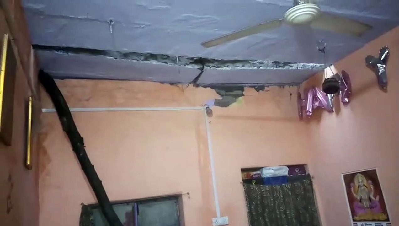 बाल बाल बचे मकान में रहने वाले सदस्य