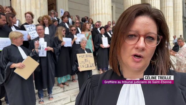 100 greffiers devant le tribunal judiciaire de Saint-Étienne