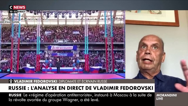 L'écrivain russie Vladimir Fédorovski explique dans Morandini Live que contrairement à ce que disent tous les journalistes, Poutine 'est pas forcément le grand perdant