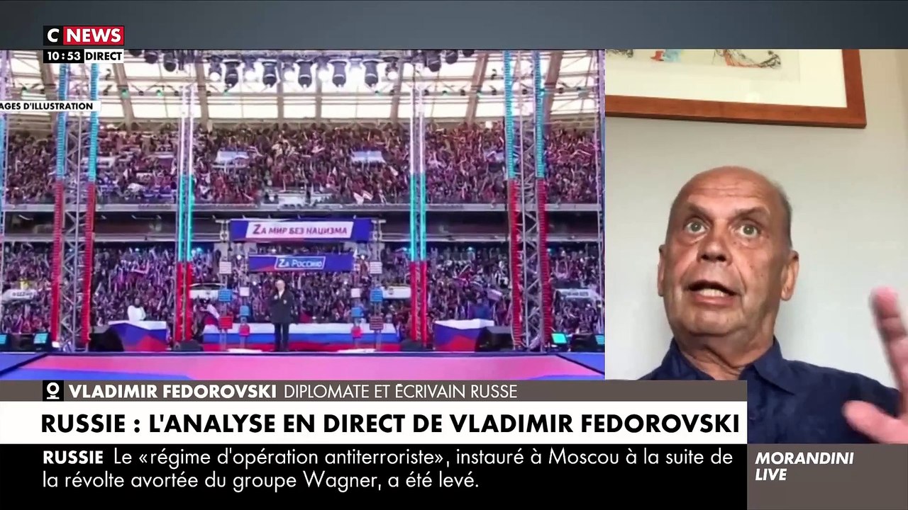 L'écrivain russie Vladimir Fédorovski explique dans "Morandini Live" que "contrairement à ce que disent tous les journalistes, Poutine 'est pas forcément le grand perdant"