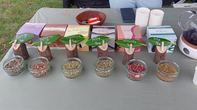 Yorkshire therapist sees success at Harrogate food festival with vegan herbal tea brand Thankfully Healthy Tea that is cheap, plastic free and helps with lifestyle issues