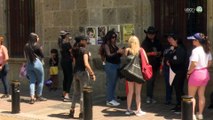 Activistas se manifiestan en contra de la violencia animal