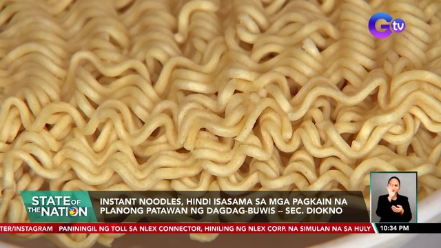 Instant noodles, hindi isasama sa mga pagkain na planong patawan ng dagdag-buwis Sec. Diokno | SONA