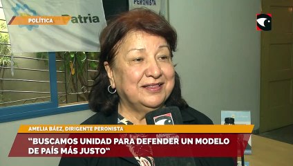 下载视频: Amelia Báez destacó la importancia de unirse y militar “en contra de los poderes conservadores de la derecha que intenta someter a la mayoría en la miseria”