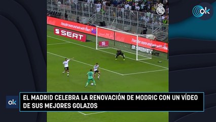 El Madrid celebra la renovación de Modric con un vídeo de sus mejores golazos