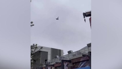 ‘Real-life’ Spider-Man captured swinging in the air at Disney park in California
