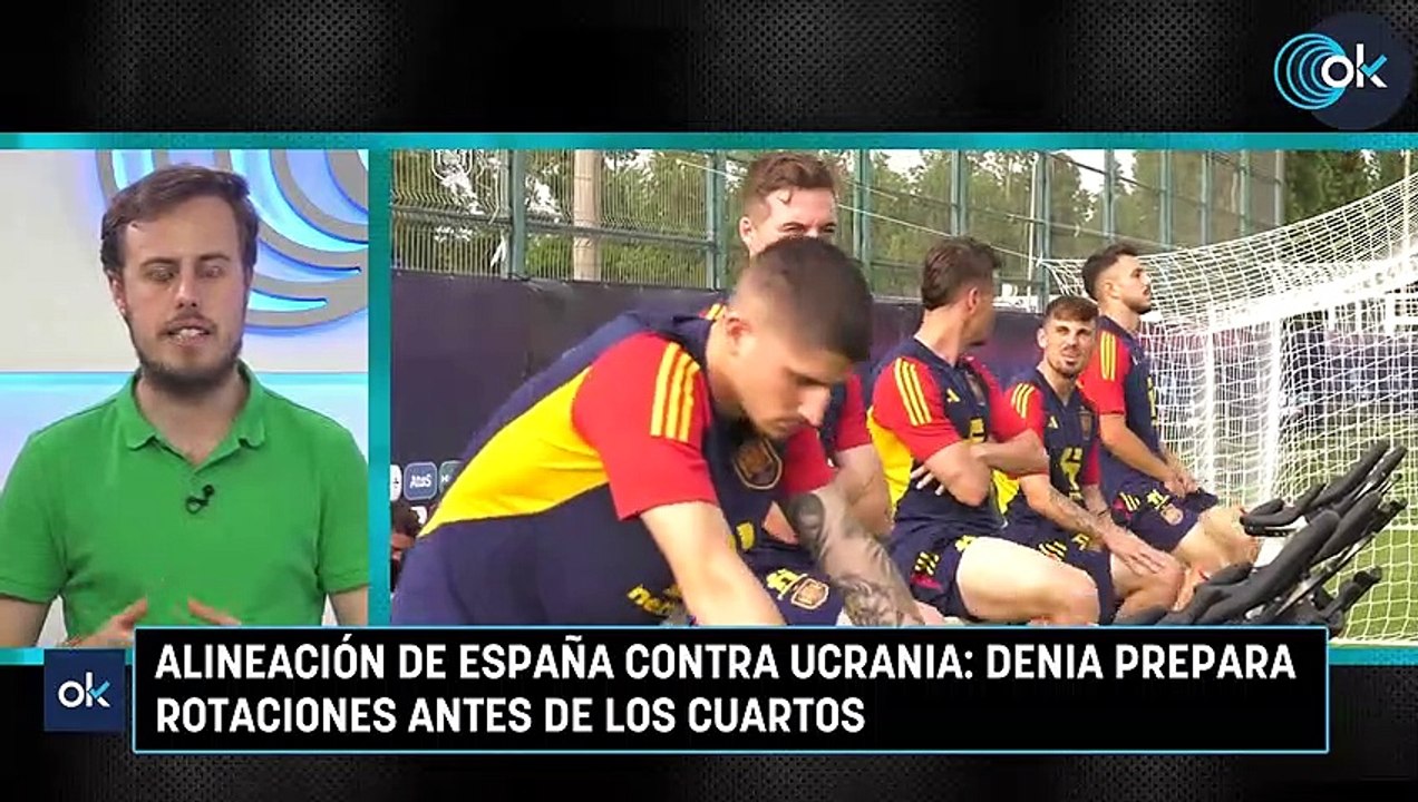 Alineación de España contra Ucrania Denia pre...