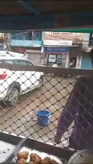 Download Video: ATM booth glass broken in bull fighting in sagar