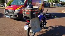 Colisão entre motos deixa feridos no Bairro Cancelli, em Cascavel
