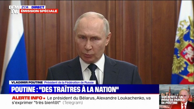 Rébellion avortée de Wagner: Je suis reconnaissant au président biélorusse Loukachenko pour ses efforts , affirme Vladimir Poutine