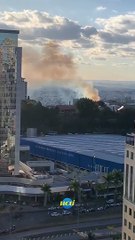 Lote vago pega fogo no bairro Estoril gerando grande incêndio