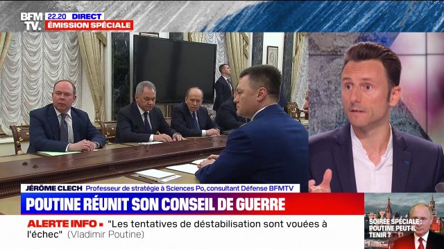 Russie/conseil de sécurité: Une image d'unité (...) pour instiller l'idée fausse que Prigojine était un peu isolé , pour Jérôme Clech (consultant défense BFMTV)
