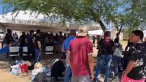 Migrantes desesperados llegan a Nuevo Laredo para intentar cruzar a Estados Unidos, se habla de más de mil 500. Gobierno de Nuevo Laredo y Jurisdicción Sanitaria No. 5 brindan atención médica y servicios a migrantes