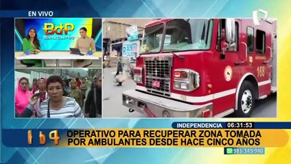 Operativo en Independencia: desalojan a ambulantes de zona tomada desde hace 5 años