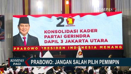 Prabowo Subianto Ingatkan Kadernya di Konsolidasi Akbar Partai Gerindra: Jangan Salah Pilih Pemimpin