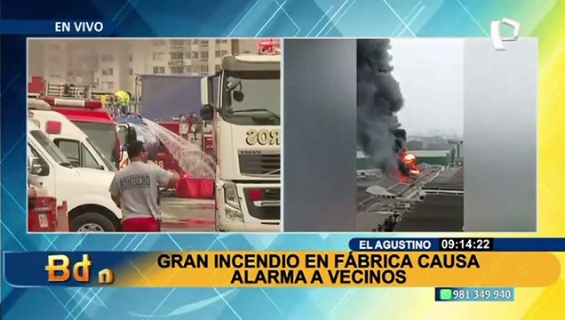 Incendio en El Agustino: reportan siniestro de grandes proporciones en fábrica