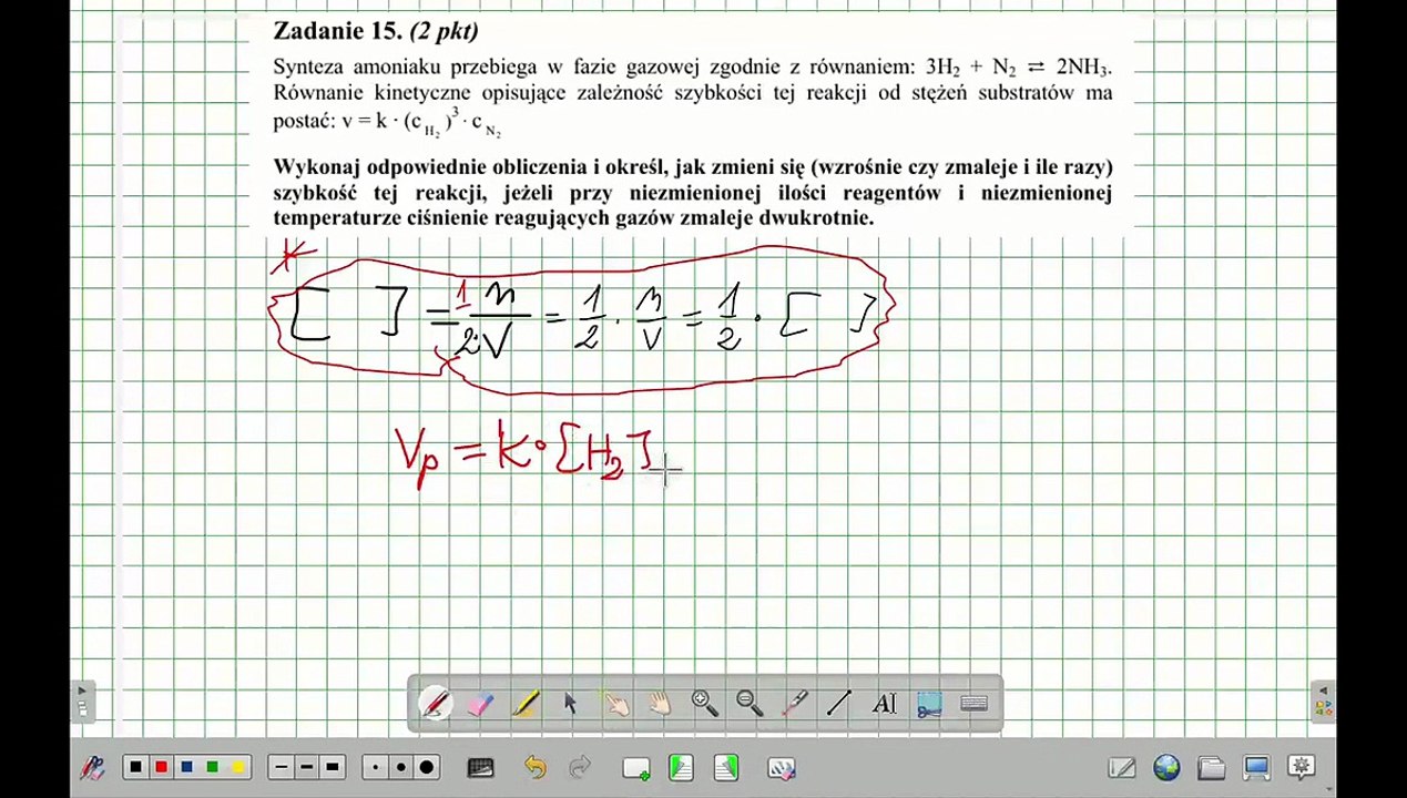 SZYBKOŚĆ REAKCJI ZMIANA CIŚNIENIA. ZADANIE 15 CKE 2012 CZERWIEC. #chemia #chemistry