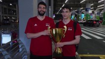 İSTANBUL - Avrupa Altın Ligi şampiyonu A Milli Erkek Voleybol Takımı, yurda döndü