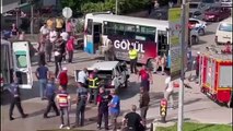Amasya'da halk otobüsüyle otomobil çarpıştı: 4 yaralı