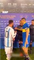 Ce dimanche, un jubilé en l'honneur de l'ancienne star argentine Juan Roman Riquelme s'est déroulé à la Bombonera, le stade de Boca Juniors à Buenos Aires et Messi était présent !#messi #Riquelme #InterMiami #football