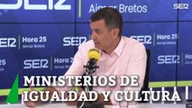 Sánchez mantendrá los ministerios de Igualdad y Cultura, si gobierna