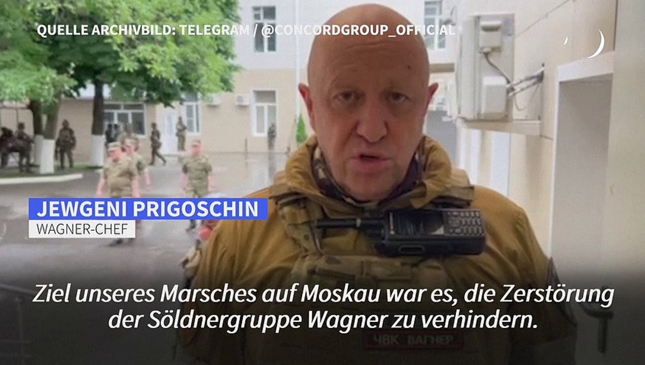 Prigoschin: 'Wir wollten nicht die russische Regierung stürzen'