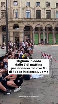 Love Mi, centinaia di persone in coda dalle 7 di mattina per il concerto di Fedez in piazza Duomo