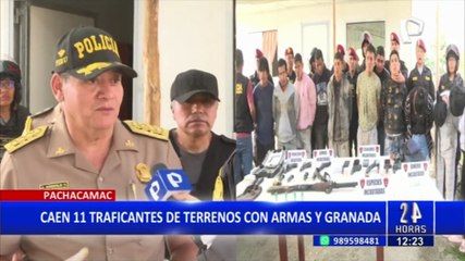 Pachacamac: capturan a traficantes de terrenos con armas y granada