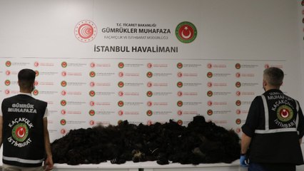İstanbul Havalimanı'nda 93 kilogram insan saçı ele geçirildi