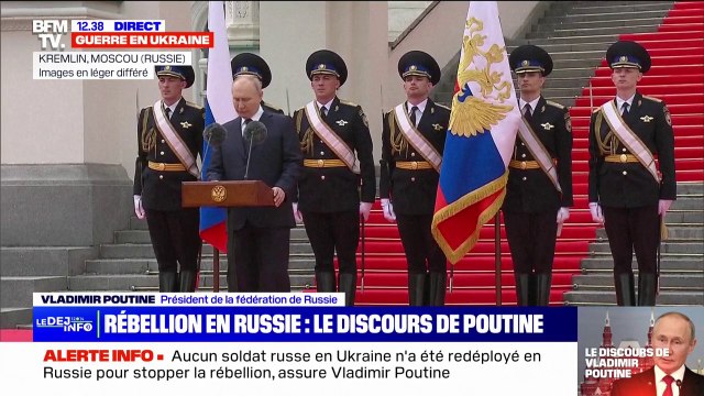 Rébellion de la milice Wagner: Vladimir Poutine remercie les soldats qui ont arrêté une guerre civile