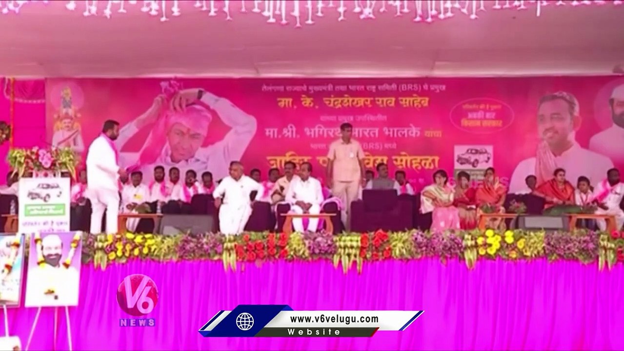 Maharashtra BRS Leaders Felicitates CM KCR | V6 News