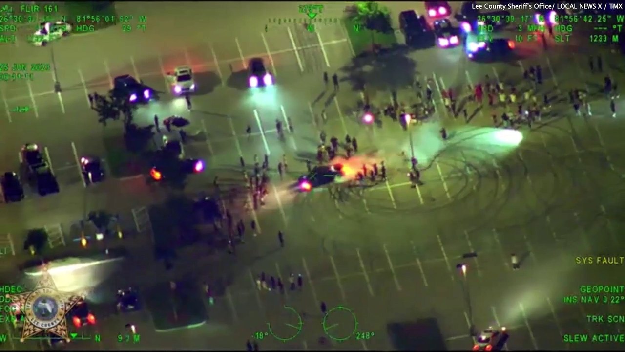 Driver arrested after doing burnout, hitting pedestrian and flipping his car while trying to evade police