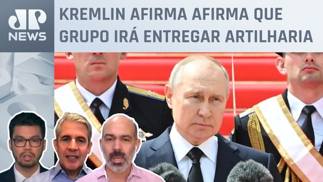 Putin diz garantir paz na Rússia em discurso após motim; Schelp, d'Avila e Kobayashi analisam