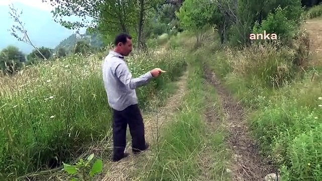 Köy yolunun bozuk olması nedeniyle mahsulünü evine getiremeyen çiftçi yardım istedi