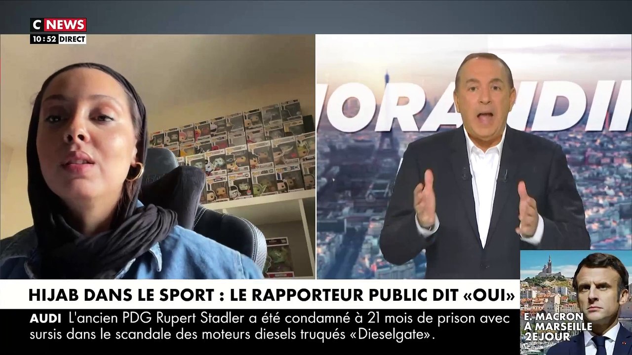 Hijab dans le sport: Regardez le débat tendu ce matin entre une influenceuse voilée et les invités de "Morandini Live" - Radia estime que "l’interdire c’est pénaliser et exclure ces femmes" - VIDEO