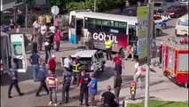 Amasya’da halk otobüsüyle otomobil çarpıştı: 4 yaralı
