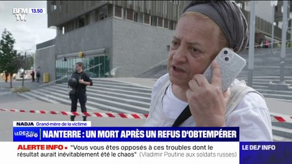 "Il n'a que 17 ans": la colère de la grand-mère du jeune homme tué par le tir d'un policier après un refus d'obtempérer à Nanterre