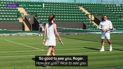 Roger Federer and the Princess of Wales go behind the scenes at Wimbledon