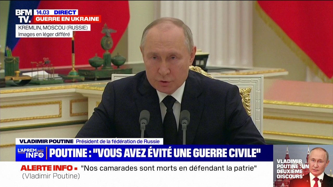 "Vous avez évité une guerre civile. Je vous exprime ma gratitude": Vladimir Poutine s'adresse aux soldats russes après la mutinerie de Wagner