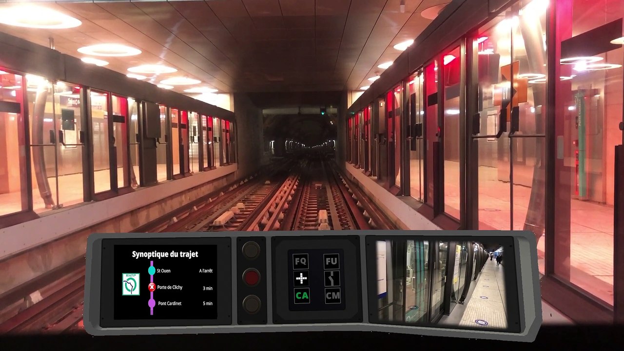 Metro RATP Ligne 14 - Front View, MP73 De Mairie de St Ouen à Olympiades