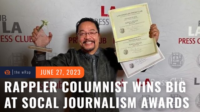 Rappler columnist Ruben Nepales wins big at Southern California Journalism Awards 2023