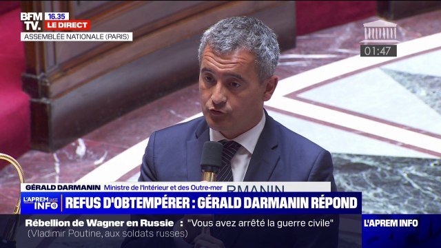Refus d'obtempérer à Nanterre: Les policiers sont auditionnés par les services de la justice , indique Gérald Darmanin