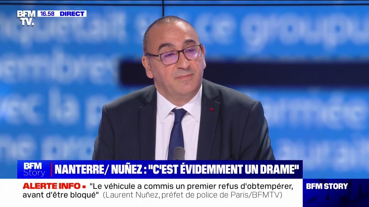 Refus d’obtempérer à Nanterre: "Ce véhicule a commis un premier refus d'obtempérer puis a été bloqué dans le flot de la circulation", affirme Laurent Nuñez