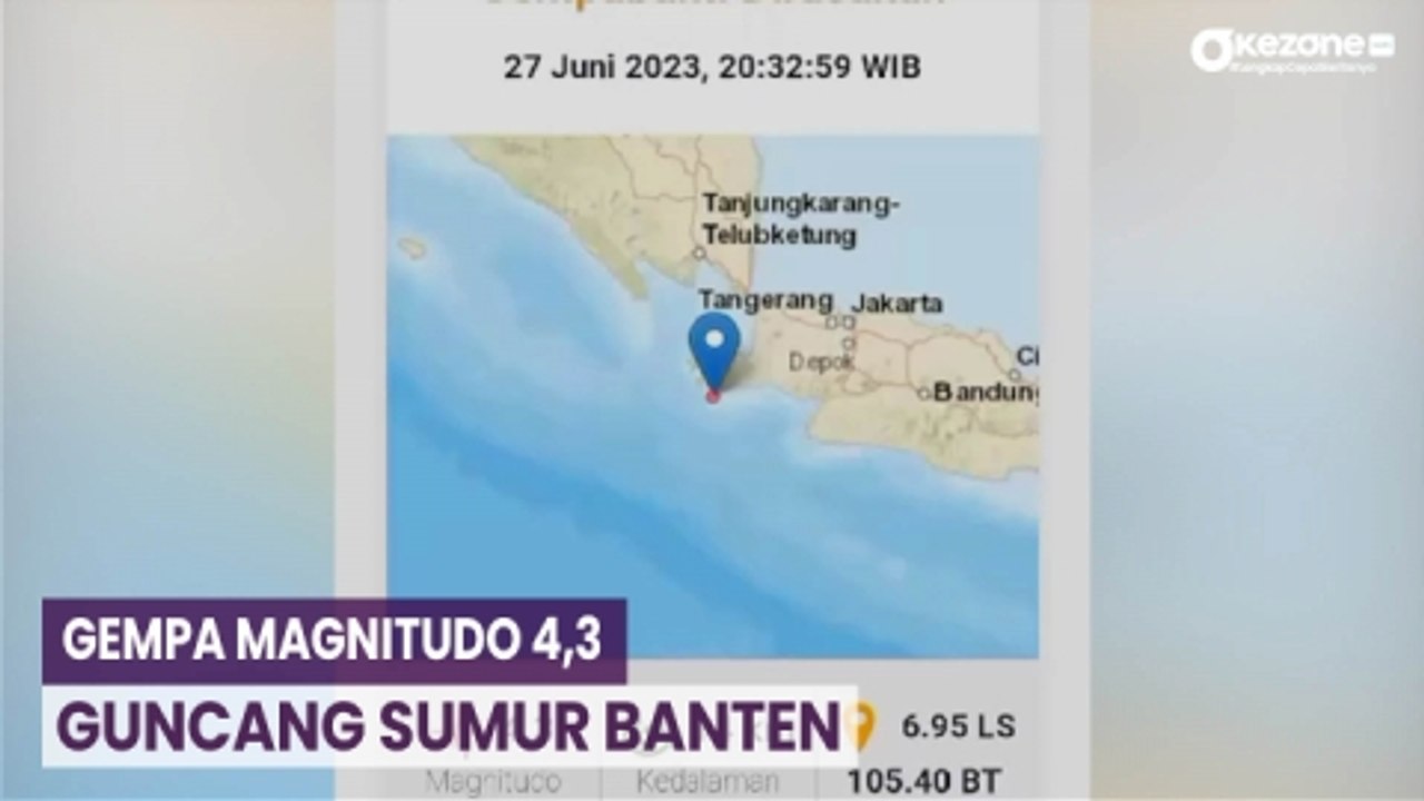 Gempa Magnitudo 4,3 Guncang Sumur Banten