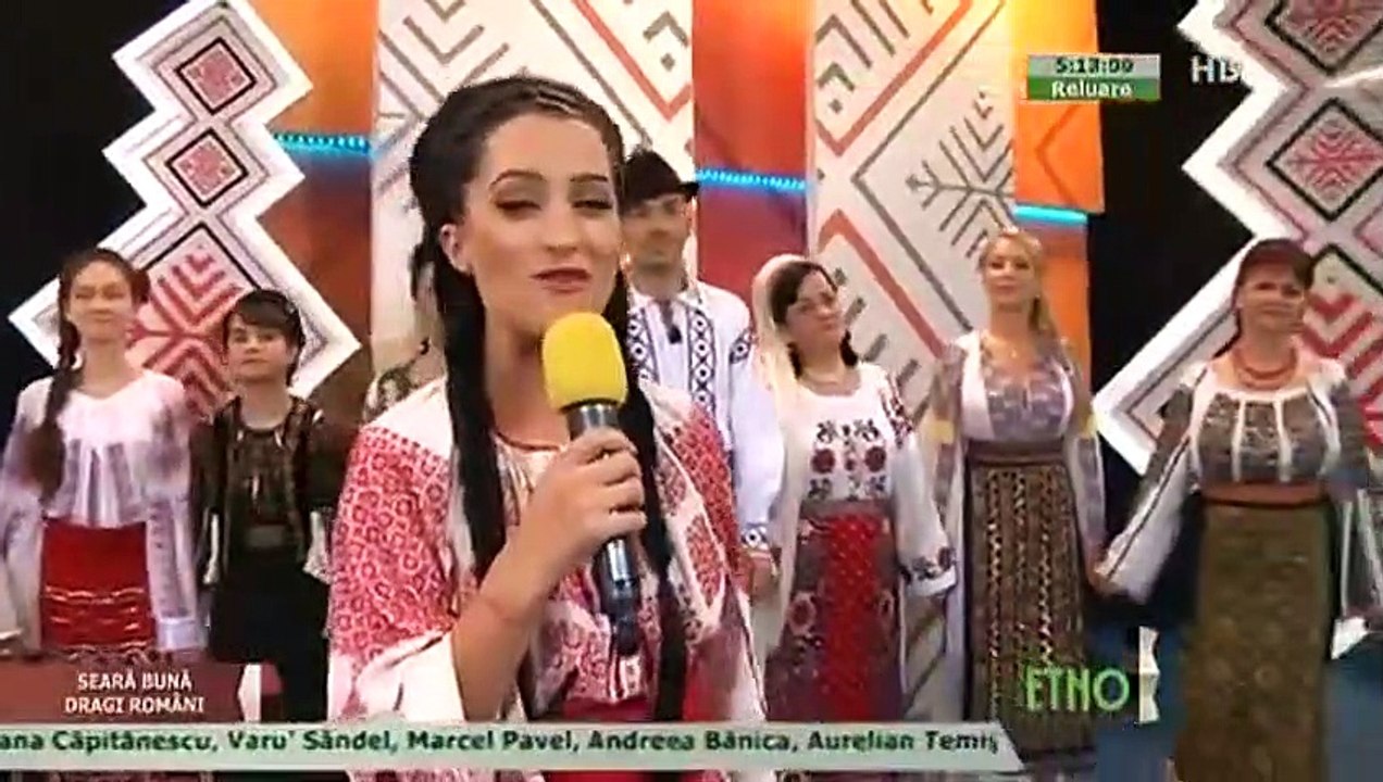 Adriana Deaconu - Am plecat seara pe vale (Seara buna, dragi romani! - 01.07.2015) ETNO TV -