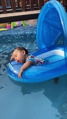 Serenely Sleeping In Swimming Pool