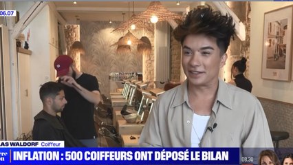 Nicolas Waldorf très inquiet son salon de coiffure est au plus mal, des collaborateurs licenciés