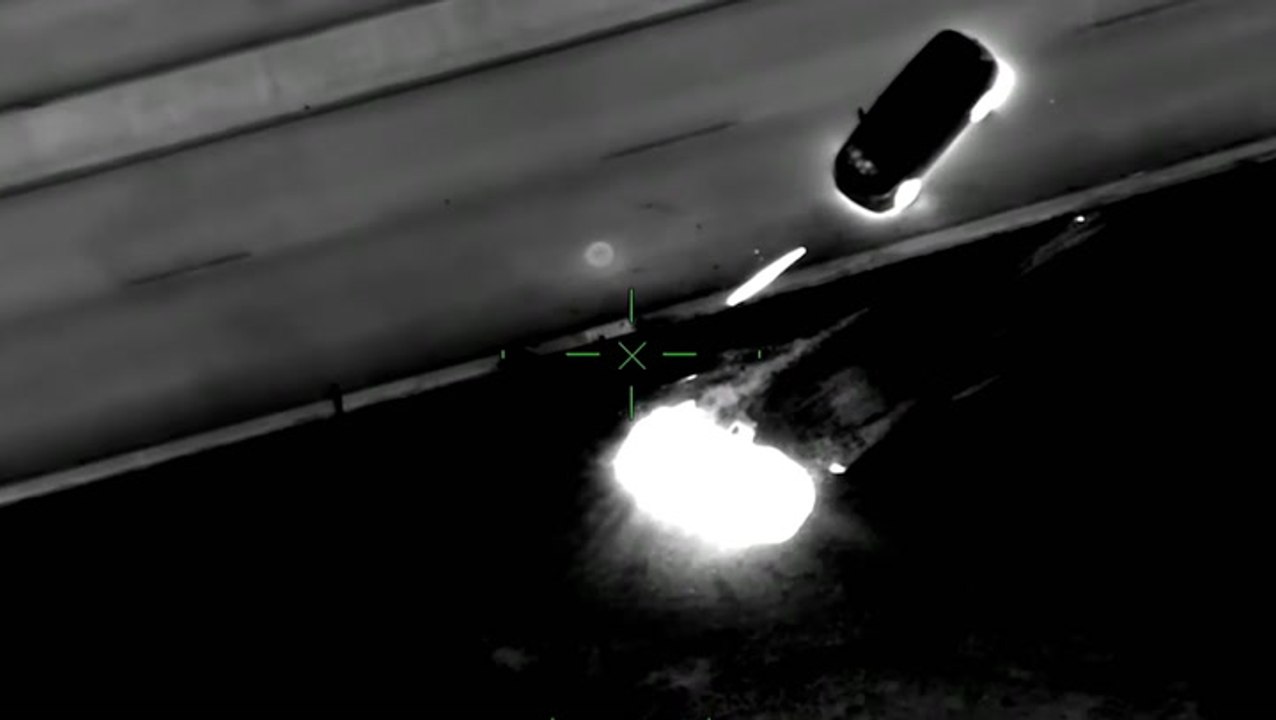 Street racer flips car while fleeing police after doing doughnuts in car park